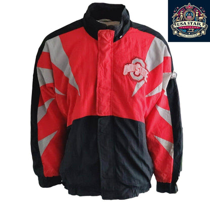 Vintage Ohio State Apex Jacket Red - Comfortable Durable Fabric, Iconic Logo, Perfect for Game Days - USASTARFASHION