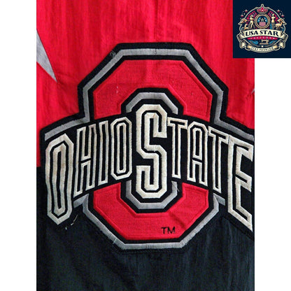 Vintage Ohio State Apex Jacket Red - Comfortable Durable Fabric, Iconic Logo, Perfect for Game Days - USASTARFASHION