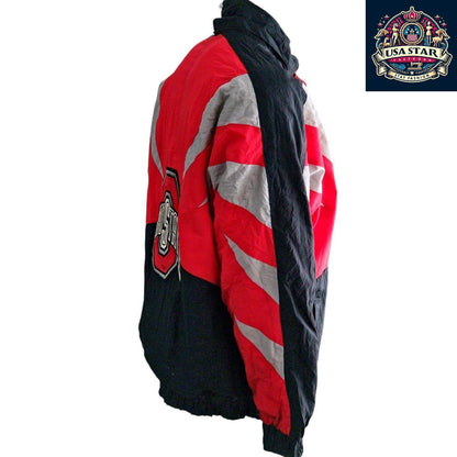 Vintage Ohio State Apex Jacket Red - Comfortable Durable Fabric, Iconic Logo, Perfect for Game Days - USASTARFASHION