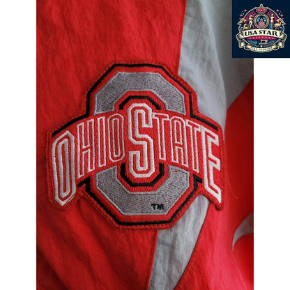Vintage Ohio State Apex Jacket Red - Comfortable Durable Fabric, Iconic Logo, Perfect for Game Days - USASTARFASHION