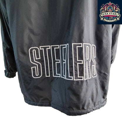 Vintage Pittsburgh Steelers Jacket 90's NFL Game Day By Phenom Size XXL, Retro Style - USASTARFASHION