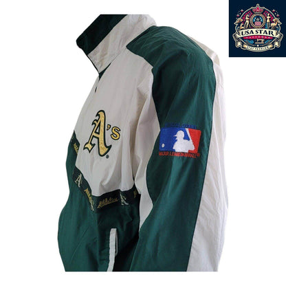 Vintage Pro Player 80s / 90s Oakland A’s Embroidered Logo Jacket Size Large... - USASTARFASHION