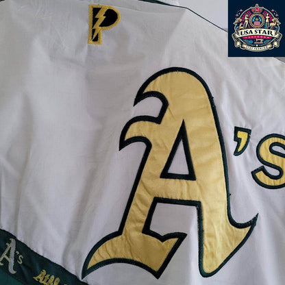 Vintage Pro Player 80s / 90s Oakland A’s Embroidered Logo Jacket Size Large... - USASTARFASHION