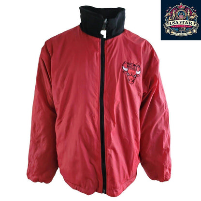 Vintage Pro Player Chicago Bulls Reversible Jaxket Large - USASTARFASHION