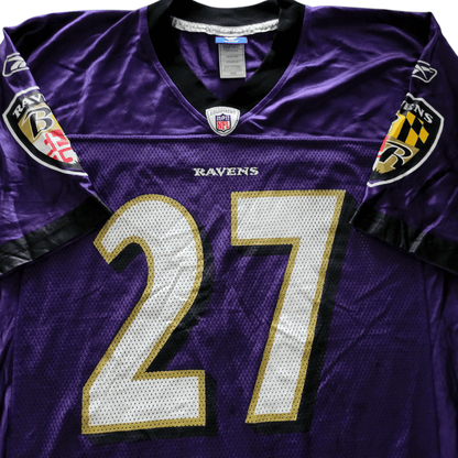 Vintage Reebok Ray Rice Jersey #27 - Baltimore Ravens, Size M, Authentic NFL Clothing - USASTARFASHION