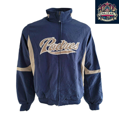 VINTAGE - San Diego Padres Majestic Therma Base Jacket Rare Authentic XL - USASTARFASHION
