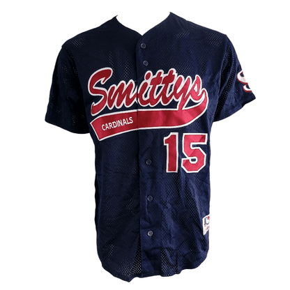 Vintage Smitty's Cardinals Jersey - Majestic MLB Team Apparel, Size Large, USA Made - USASTARFASHION