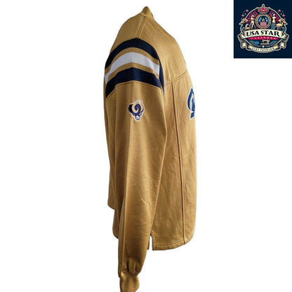 Vintage St. Louis Rams Sweatshirt NFL Size M Blue and Gold Logo Authentic Merchandise - USASTARFASHION