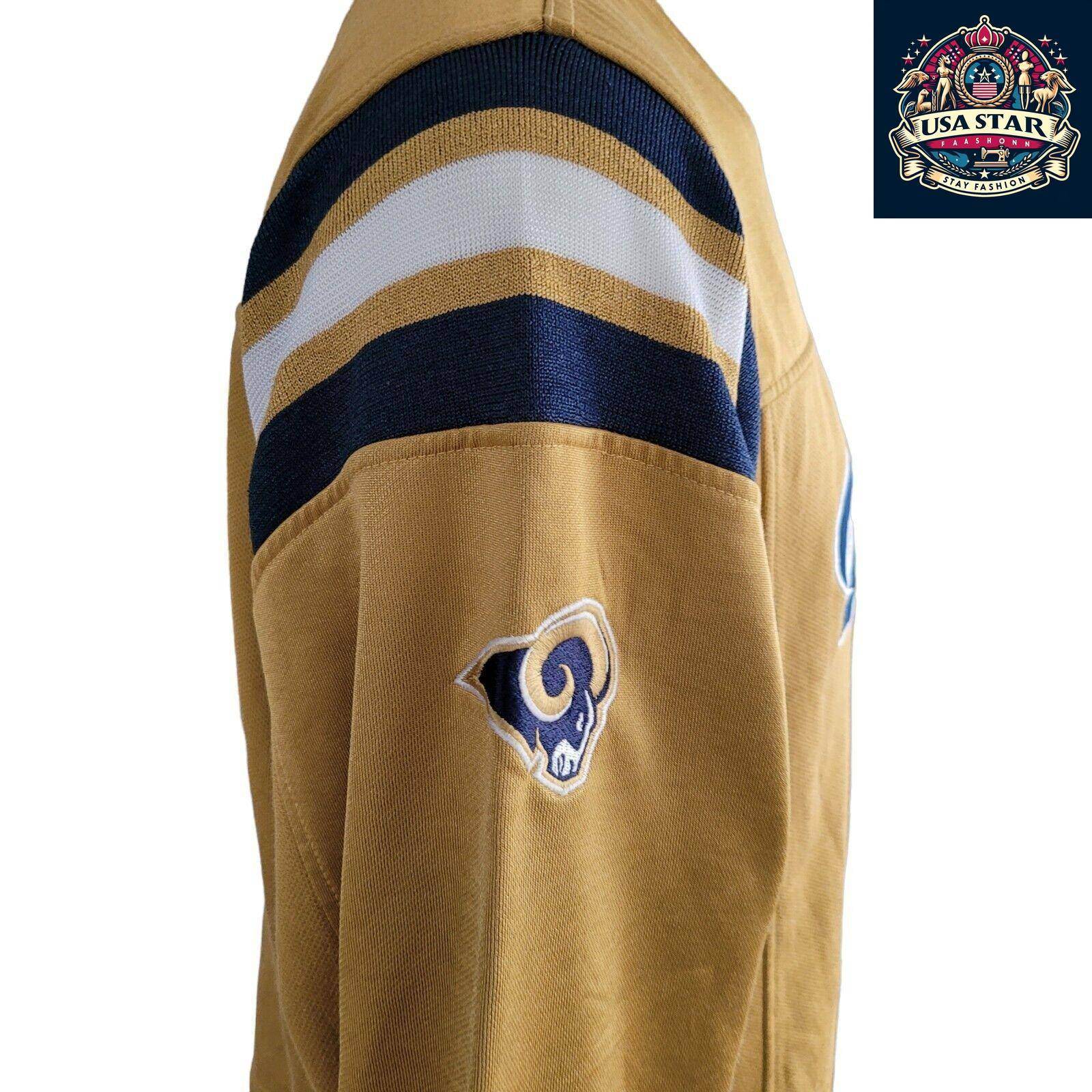 Vintage St. Louis Rams Sweatshirt NFL Size M Blue and Gold Logo Authentic Merchandise - USASTARFASHION