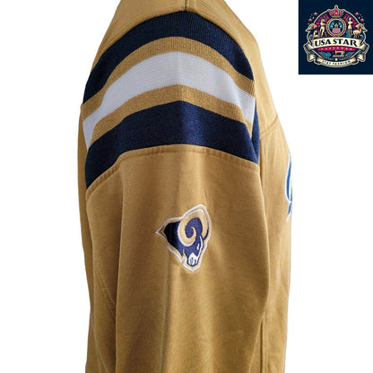 Vintage St. Louis Rams Sweatshirt NFL Size M Blue and Gold Logo Authentic Merchandise - USASTARFASHION