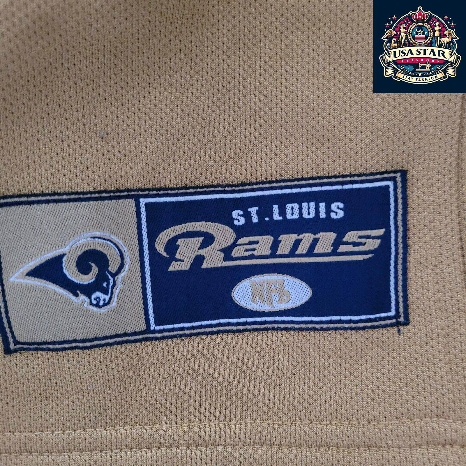 Vintage St. Louis Rams Sweatshirt NFL Size M Blue and Gold Logo Authentic Merchandise - USASTARFASHION