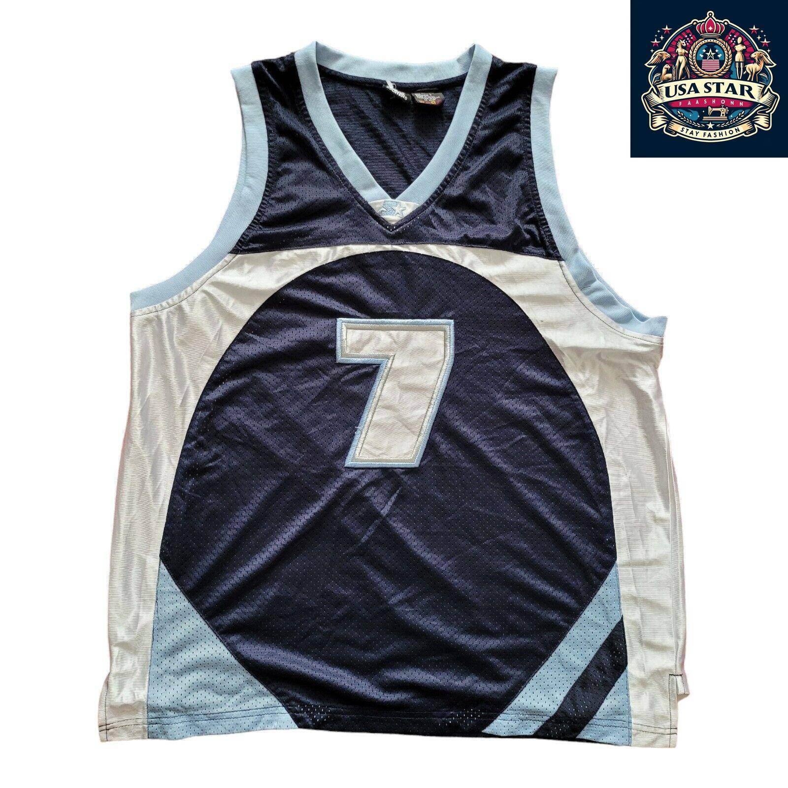 Vintage Starter Basketball Vest Size L No. 7 - Retro Sportswear with Comfortable Fit - USASTARFASHION
