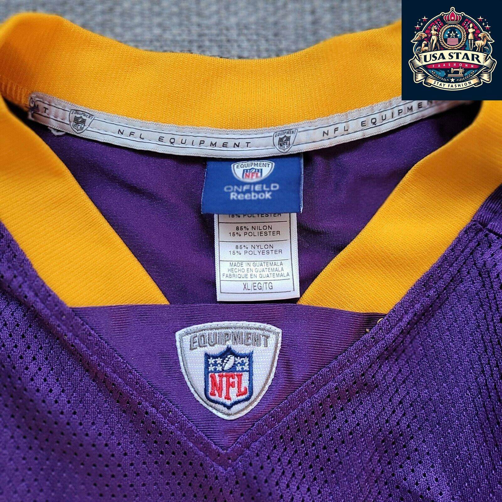 Vintage Vikings Jersey NFL Reebok Darren Sharper 42 XL - Excellent Condition, Stylish Purple - USASTARFASHION
