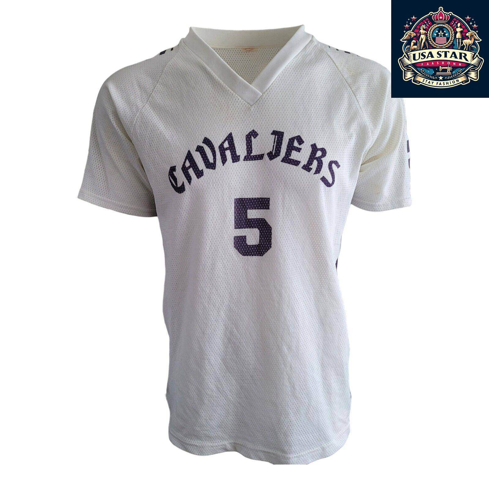 Vintage White Cavaliers Basketball Jersey Adult Size S, Player 5, Mizuno - Quality Sports Apparel - USASTARFASHION