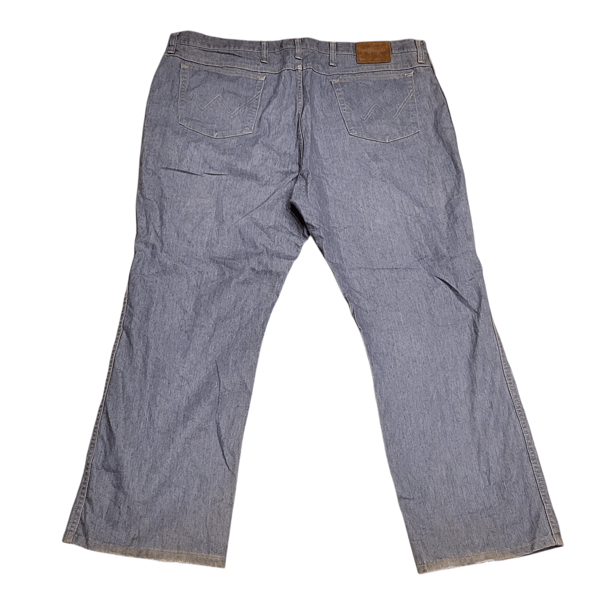 Vintage Wrangler Jeans 46x30, Relaxed Fit, Light Blue Wash, 65% Cotton, Pre - Owned Grade A - USASTARFASHION