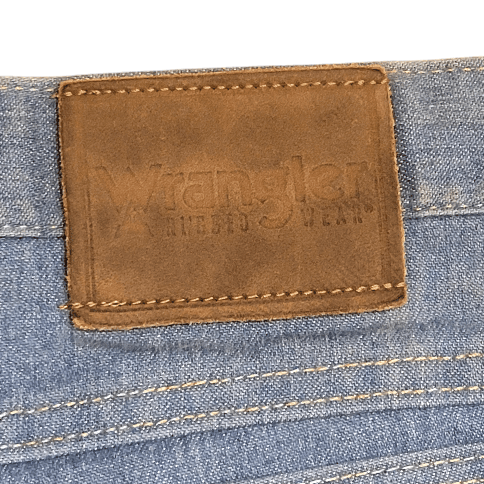 Vintage Wrangler Jeans 46x30, Relaxed Fit, Light Blue Wash, 65% Cotton, Pre - Owned Grade A - USASTARFASHION