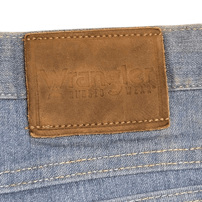 Vintage Wrangler Jeans 46x30, Relaxed Fit, Light Blue Wash, 65% Cotton, Pre - Owned Grade A - USASTARFASHION