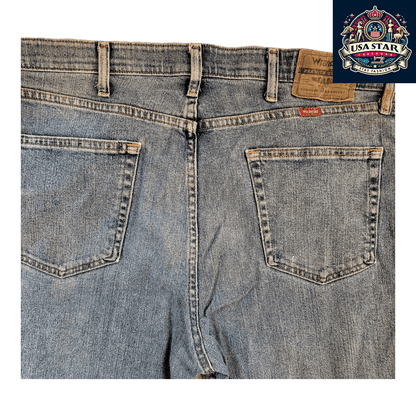 Vintage Wrangler Jeans Men W38, Premium Quality Straight Fit in Classic Blue Denim - USASTARFASHION