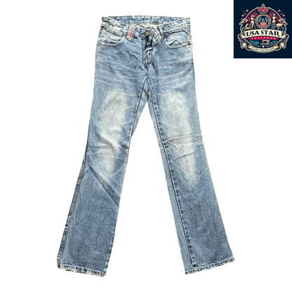 Vintage Wrangler Jeans W28 L30 - Light Blue Straight-Leg Denim for Timeless Style and Comfort - USASTARFASHION