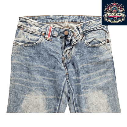 Vintage Wrangler Jeans W28 L30 - Light Blue Straight-Leg Denim for Timeless Style and Comfort - USASTARFASHION