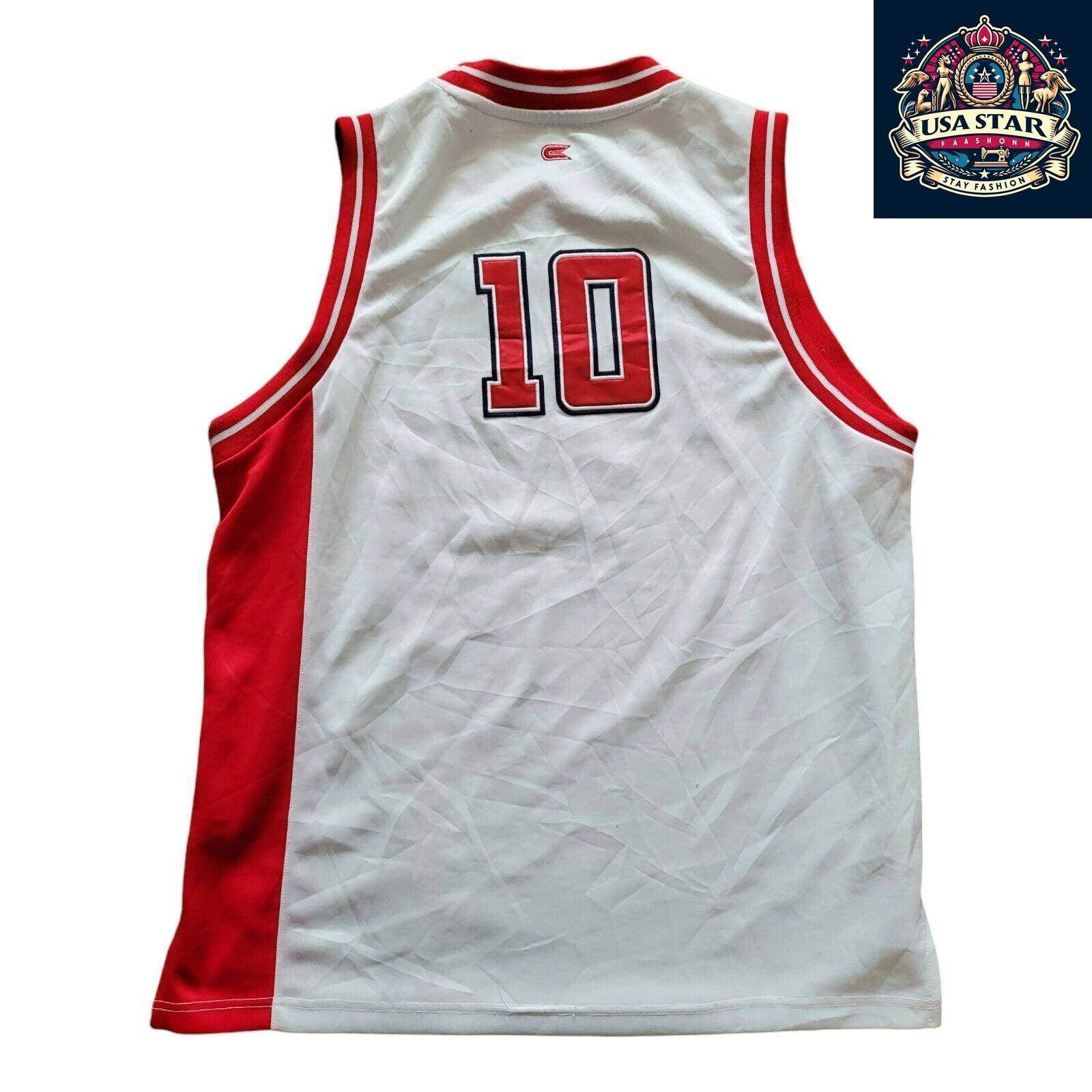 Vtg St. John”s Red Storm Basketball Jersey 10 Coliseum 92’ L - USASTARFASHION