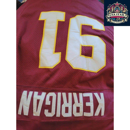 Washington Redskins Jersey - 100% Authentic - Red NFL 91 Kerrigan Reebok USA... - USASTARFASHION