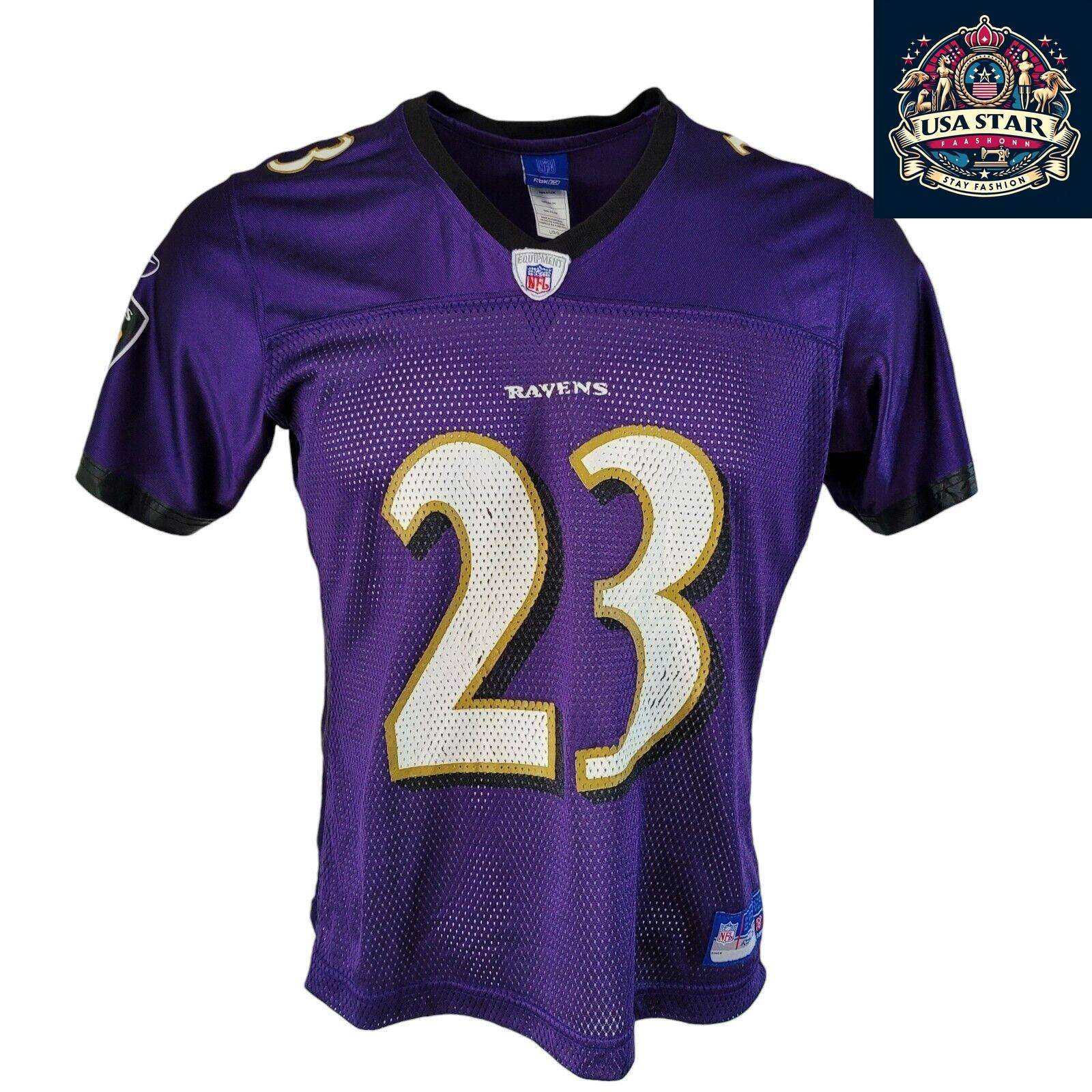 Willis McGahee 23 Baltimore Ravens Women's Shirt, Size L, Stylish and Comfortable Fan Apparel - USASTARFASHION