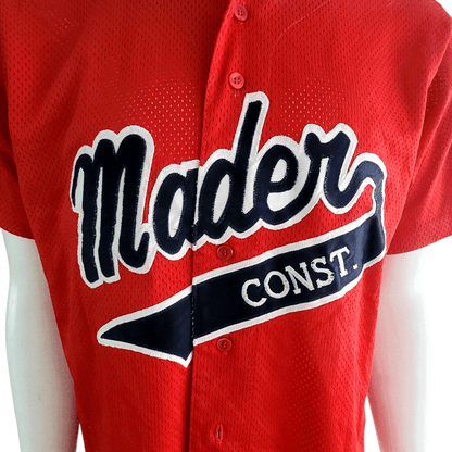 Wilson American Legion Baseball Jersey XL Red Embroidered Patch Made in USA - Vintage Design - USASTARFASHION