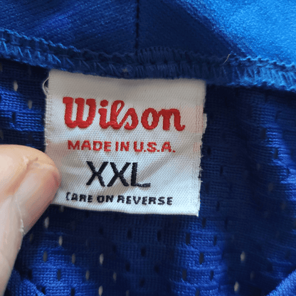 Wilson Jersey XXL - Lightweight Royal Blue Button - Up Mesh - Made in USA, Grade A Quality - USASTARFASHION