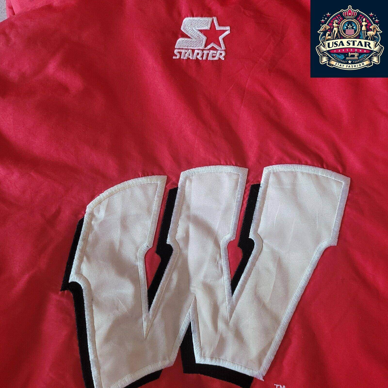 Wisconsin Badgers NHL Puffa Jacket Red Starter Vintage Adult L - USASTARFASHION