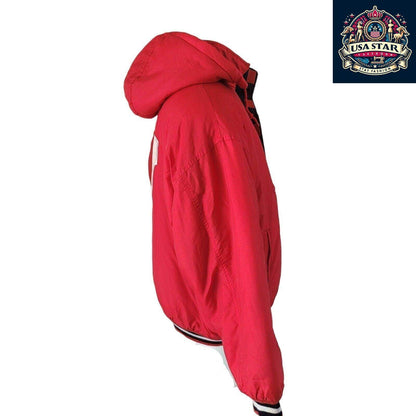 Wisconsin Badgers NHL Puffa Jacket Red Starter Vintage Adult L - USASTARFASHION