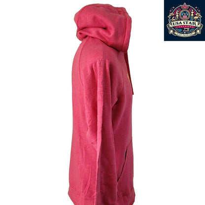Women's North Face Hoodie, Medium Size, Soft Pink, Durable Fabric, Cozy Pullover for Activewear - USASTARFASHION