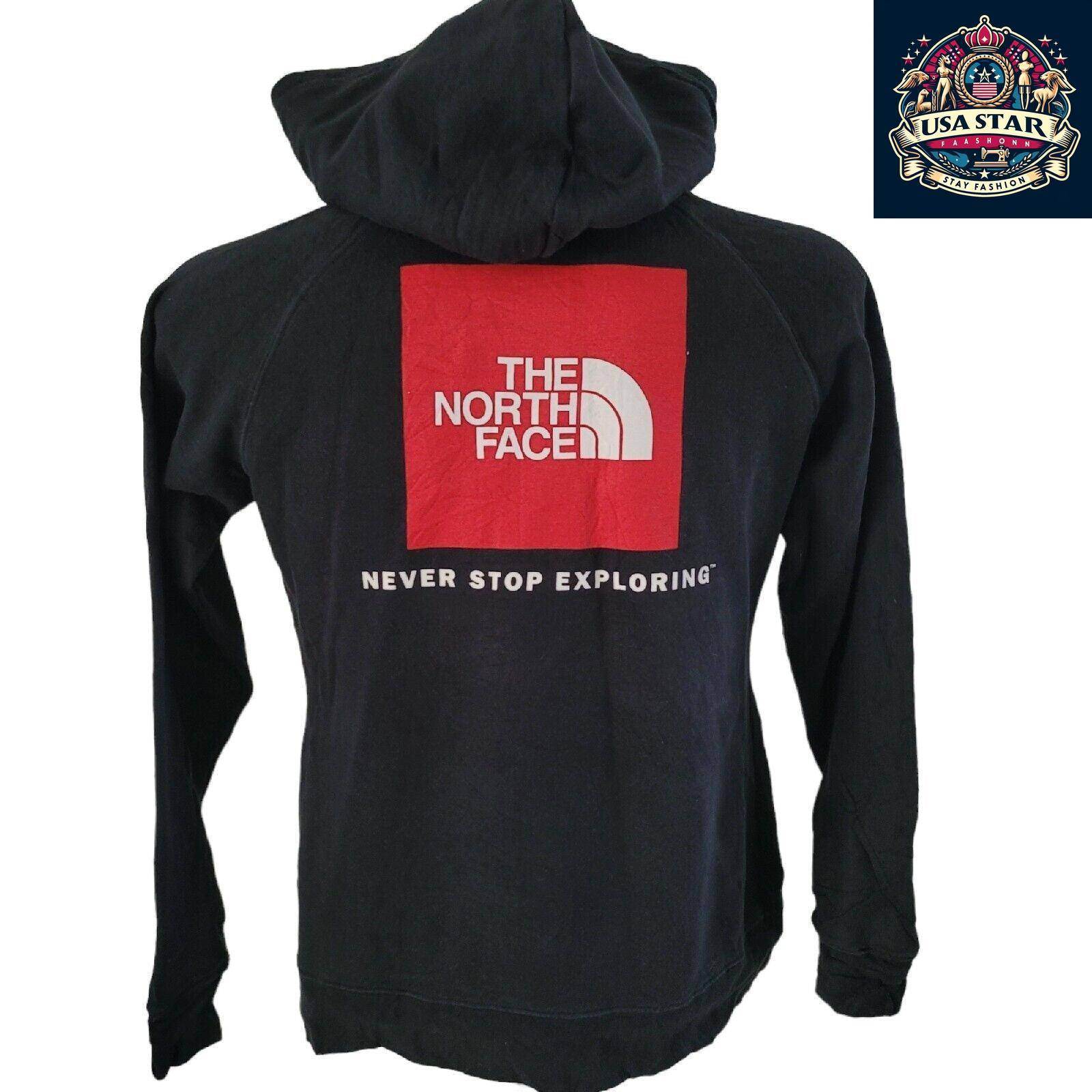 Women's North Face Hoodie Medium - Soft, Breathable Fabric, Adjustable Hood, Vintage Condition - USASTARFASHION