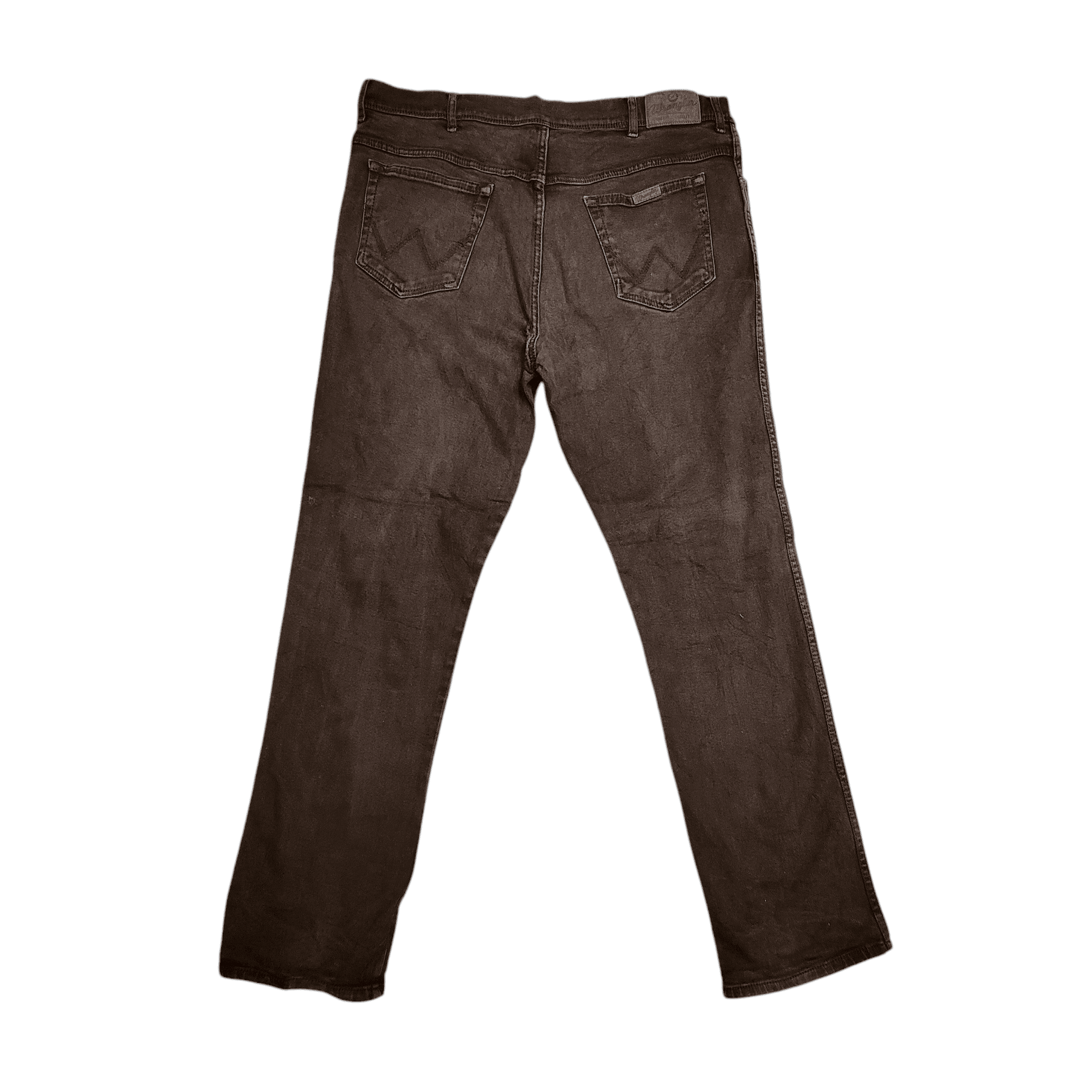 Wrangler Black Jeans W42 L34 - Classic Straight Leg Regular Fit, Comfortable Stretch Fabric - USASTARFASHION