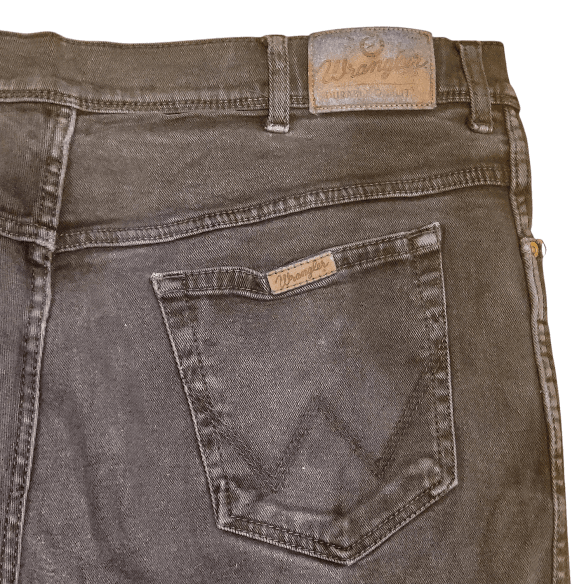 Wrangler Black Jeans W42 L34 - Classic Straight Leg Regular Fit, Comfortable Stretch Fabric - USASTARFASHION