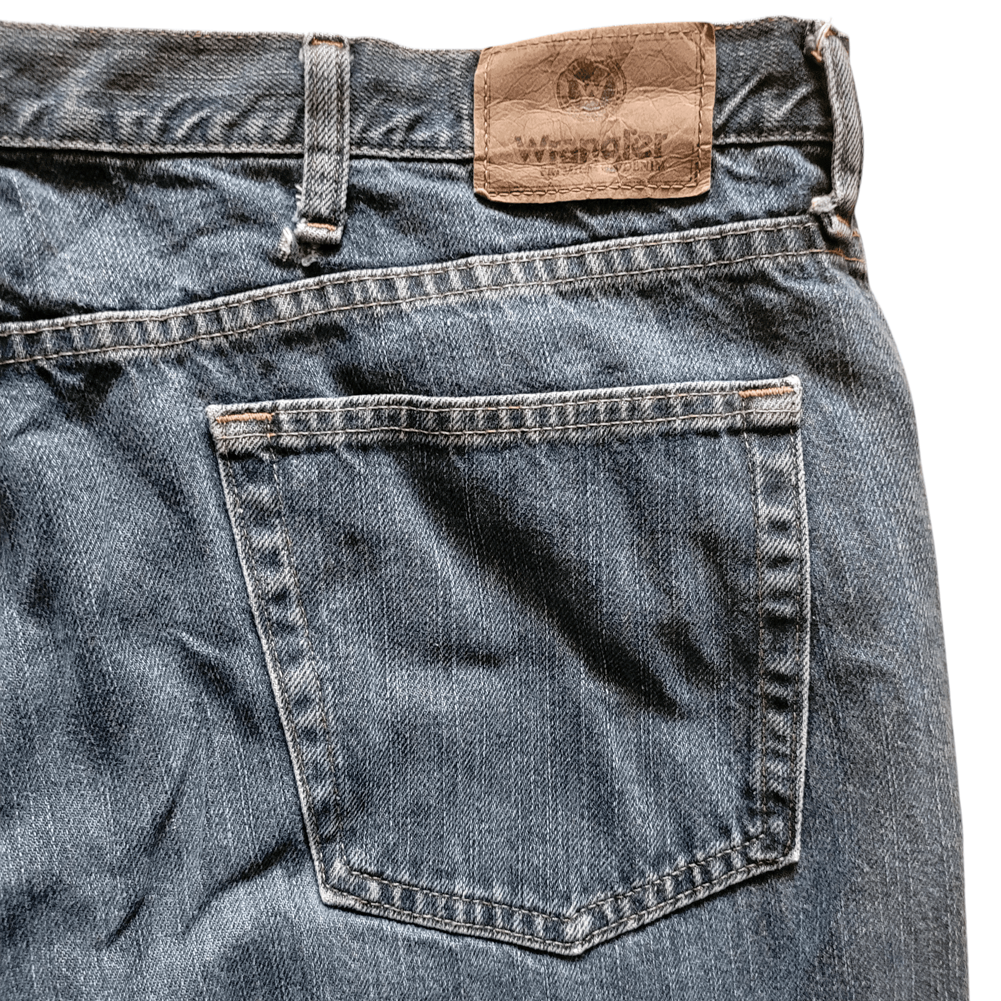 Wrangler Jeans Men's Regular Fit Dark Wash Straight - Leg, 40x30, 100% Cotton, Pre - Owned - USASTARFASHION
