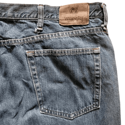 Wrangler Jeans Men's Regular Fit Dark Wash Straight - Leg, 40x30, 100% Cotton, Pre - Owned - USASTARFASHION