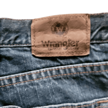 Wrangler Jeans Men's Regular Fit Dark Wash Straight - Leg, 40x30, 100% Cotton, Pre - Owned - USASTARFASHION