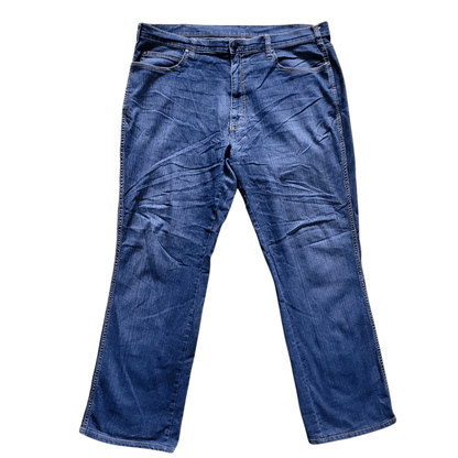 Wrangler Men's Jeans Texas Mid - Rise Regular Fit Straight Leg W40 Deep Indigo, Pre - Owned - USASTARFASHION