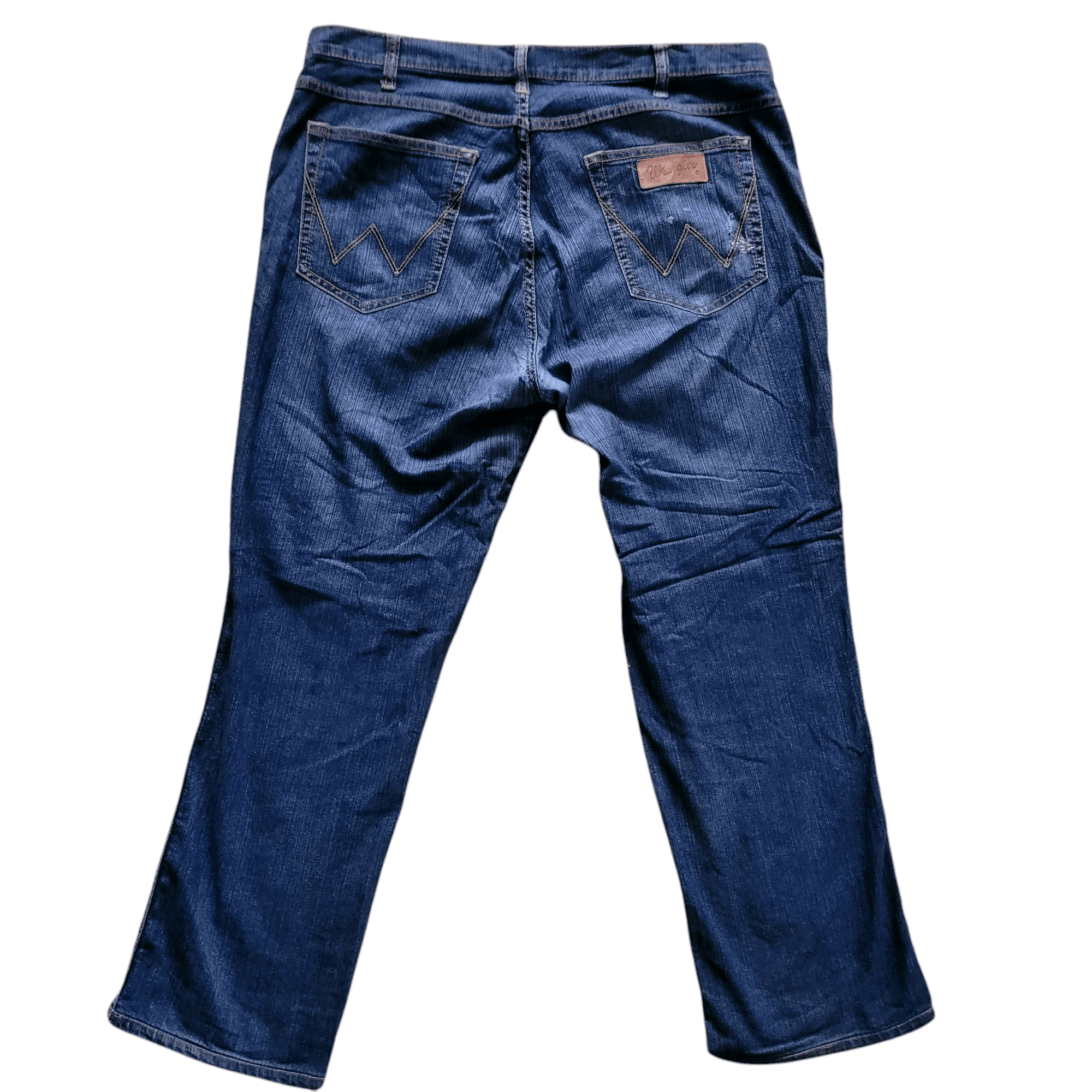 Wrangler Men's Jeans Texas Mid - Rise Regular Fit Straight Leg W40 Deep Indigo, Pre - Owned - USASTARFASHION