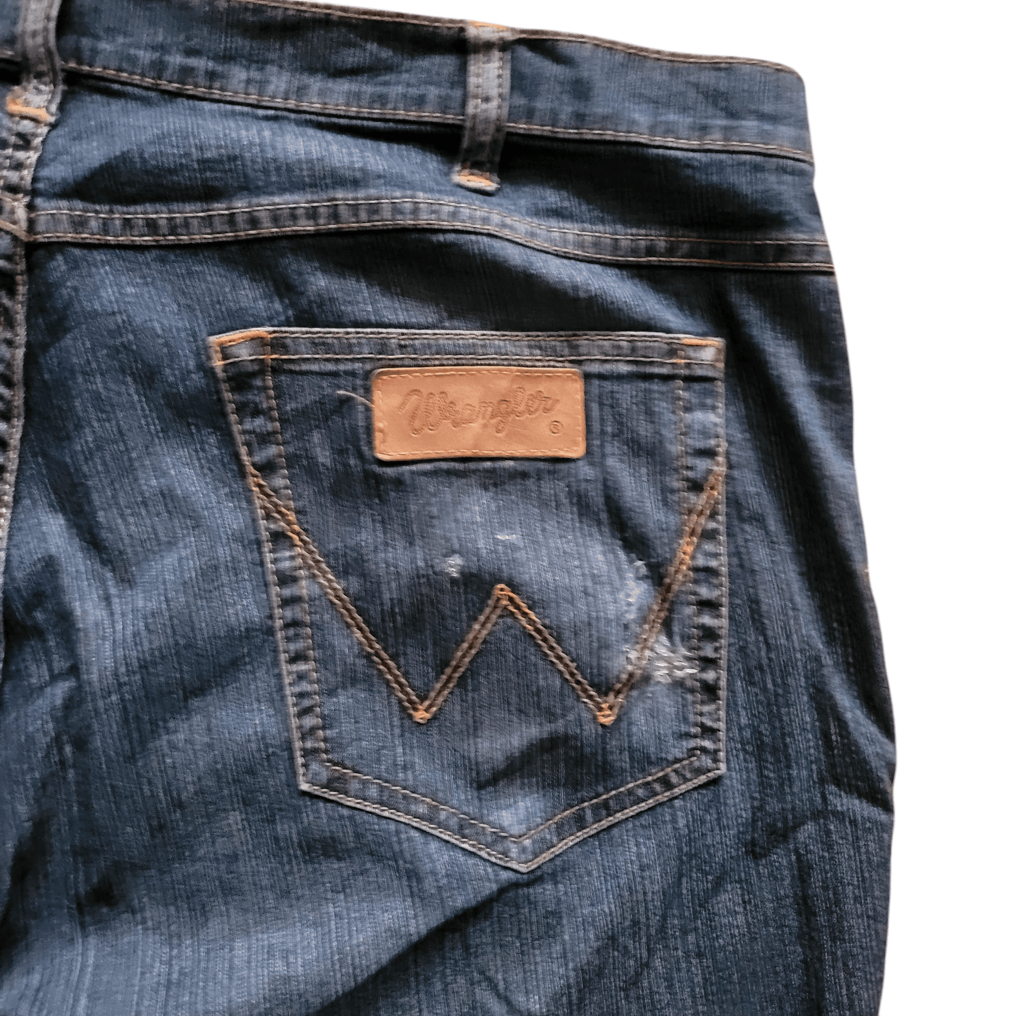 Wrangler Men's Jeans Texas Mid - Rise Regular Fit Straight Leg W40 Deep Indigo, Pre - Owned - USASTARFASHION