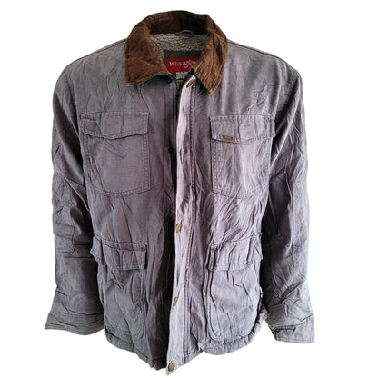 Wrangler Sherpa - Lined Canvas Barn Jacket XL – Corduroy Collar - USASTARFASHION