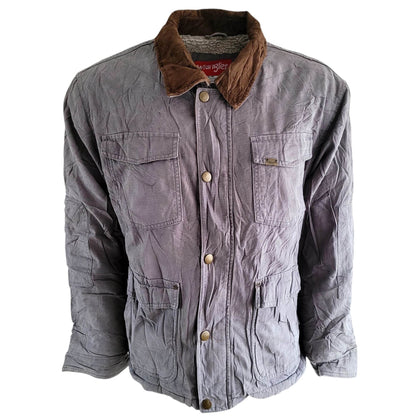 Wrangler Sherpa - Lined Canvas Barn Jacket XL – Corduroy Collar - USASTARFASHION