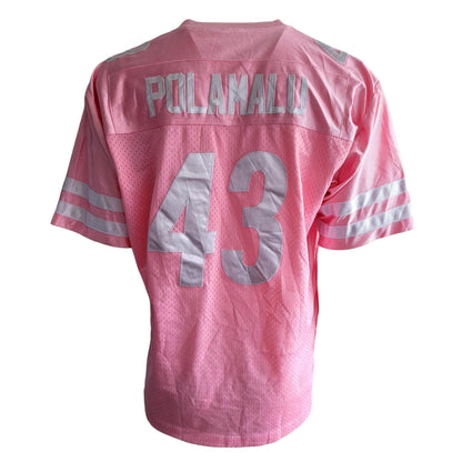 Pink Troy Polamalu 43 Football Jersey - Size Large - USASTARFASHION