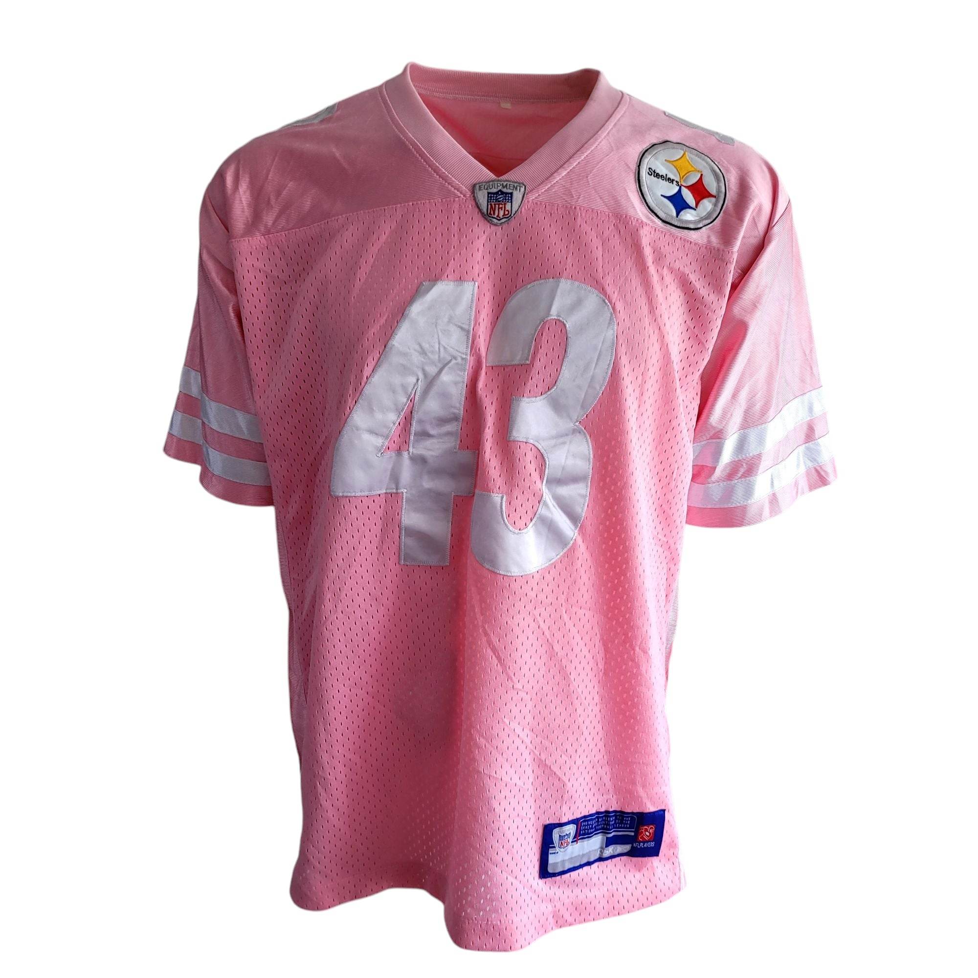 Pink Troy Polamalu 43 Football Jersey - Size Large - USASTARFASHION