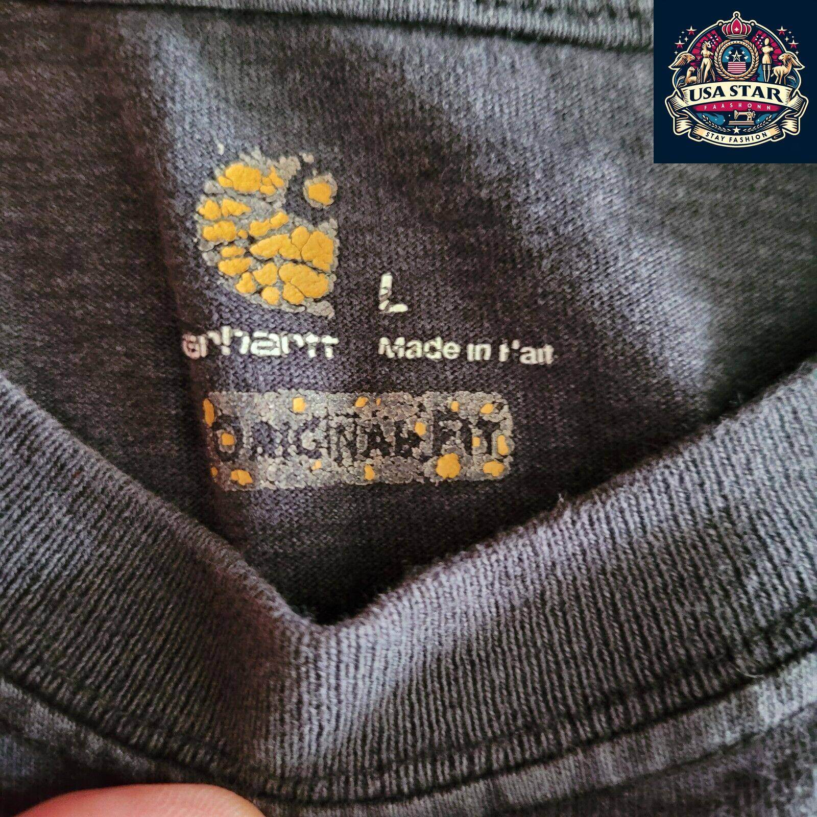 Vintage Carhartt Long Sleeve T-Shirt - Men's Large - Good Vintage Condition 🌟 - USASTARFASHION