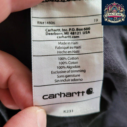 Vintage Carhartt Long Sleeve T-Shirt - Men's Large - Good Vintage Condition 🌟 - USASTARFASHION