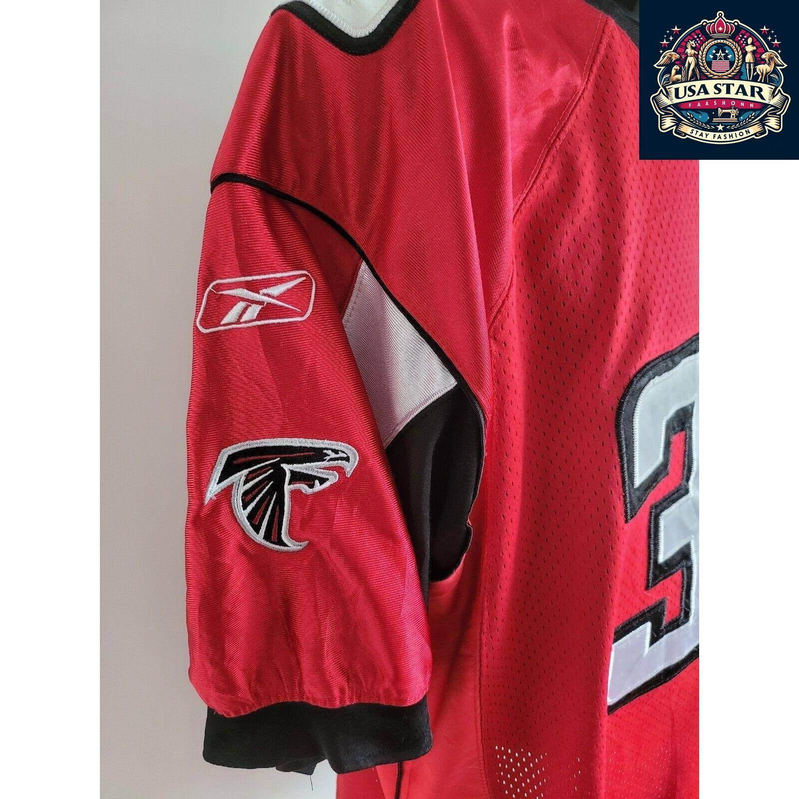 Vintage Falcons Jersey XL - Reebok NFL Atlanta Falcons 33 Turner, Classic Design, Comfortable Fit - USASTARFASHION