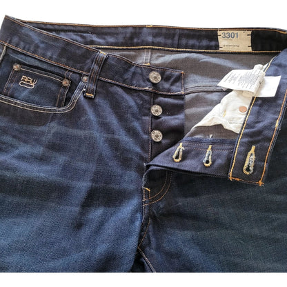 Vintage G - Star 3301 Low Tapered Jeans – W32 L34 – Dark Blue - USASTARFASHION