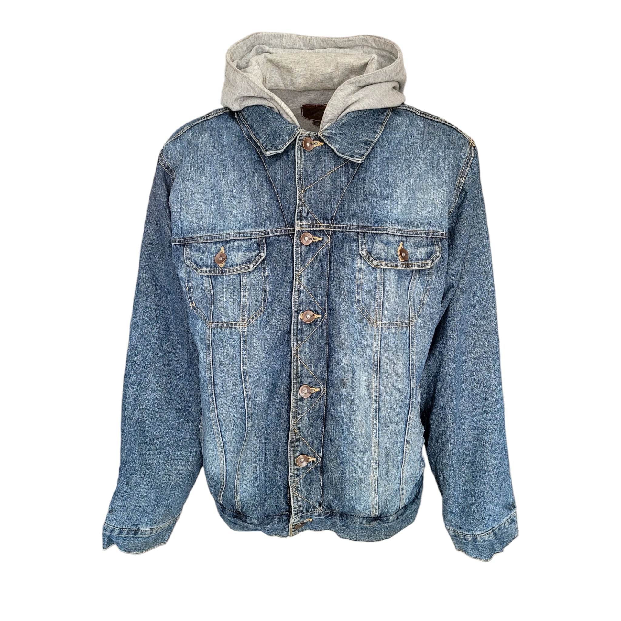 Vintage Lee Sherpa Denim Jacket w/ Hoodie Insert – Size XXL - USASTARFASHION